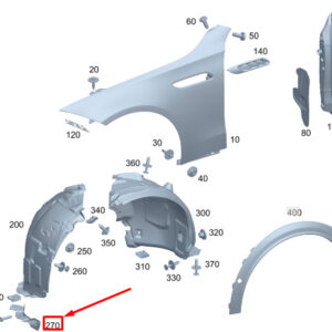 MERCEDES-BENZ C W206 Front Right Wheel Arch Spoiler A2068842800 ORIGINAL