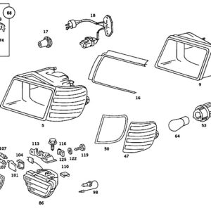 MERCEDES-BENZ S W126 Front Fog Lamp Seal A0018264380 ORIGINAL