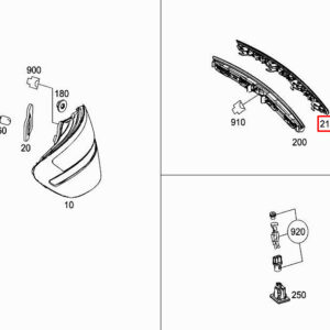 MERCEDES-BENZ SLK R172 Rear 3Rd Stop Lamp Lens A1728200066 ORIGINAL