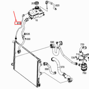 MERCEDES-BENZ A W177 Engine Vent Line A1775011801 ORIGINAL