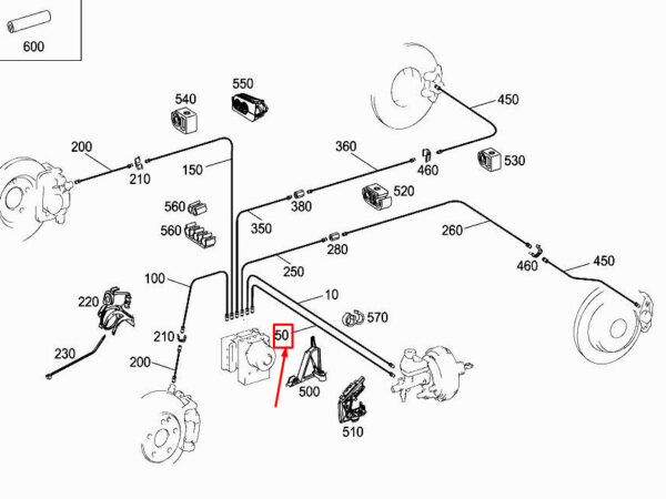 MERCEDES-BENZ E Coupe C207 Brake Line A2074201226 ORIGINAL