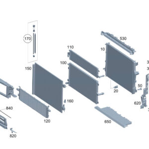 MERCEDES-BENZ C S206 Right Engine Radiator Support Frame A0995045700 ORIGINAL