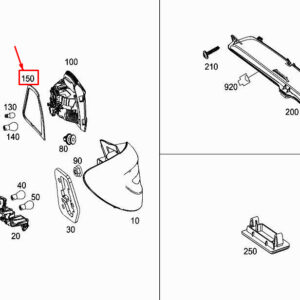MERCEDES-BENZ B W246 Rear Left Light Housing Gasket A2468260300 ORIGINAL
