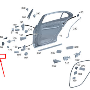 MERCEDES-BENZ S W223 Rear Right Door Seal A2237303400 ORIGINAL