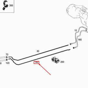 MERCEDES-BENZ E Cabrio A207 Fuel Return Line A2044760001 ORIGINAL
