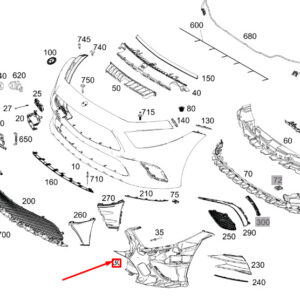 MERCEDES-BENZ CLS C257 Front Right Bumper Basic Carrier A2578851000 ORIGINAL