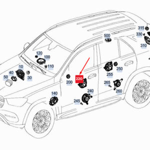 MERCEDES-BENZ GLE W167 Front Central Door Loudspeaker A1678202501 ORIGINAL