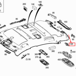 MERCEDES-BENZ S W222 Left Roof Absorber A2226921560 ORIGINAL