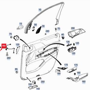 MERCEDES-BENZ GLE W167 Front Door Paneling Interior Lamp A1679063602 ORIGINAL