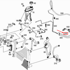 MERCEDES-BENZ SLK R172 Engine Coolant Return Hose A1725018682 ORIGINAL