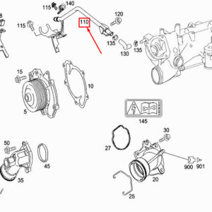 MERCEDES-BENZ E W212 Engine Vent Line A6422000258 ORIGINAL