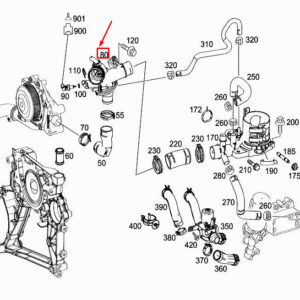 MERCEDES-BENZ C W205 Engine Thermostat A6512001300 ORIGINAL
