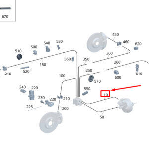 MERCEDES-BENZ S W223 Brake Line RHD A2234207800 ORIGINAL