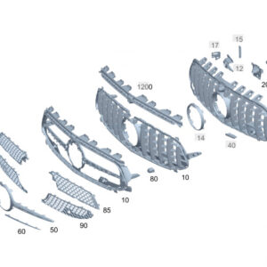 MERCEDES-BENZ CLA C118 Front Right Lower Bumper Grille A1188885200 ORIGINAL