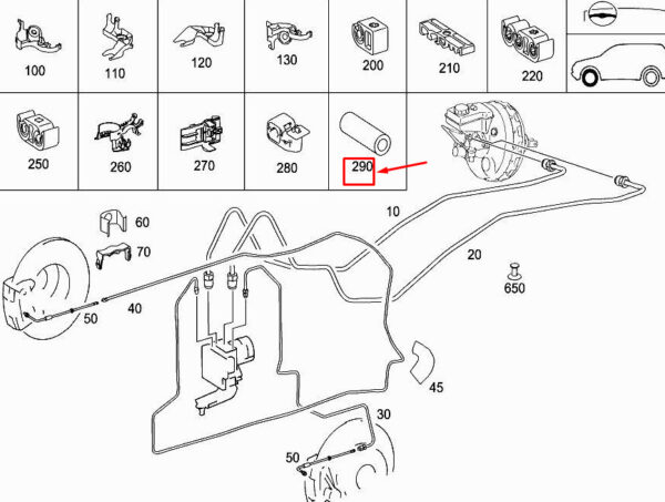 MERCEDES-BENZ R W251 Hose To Brake Line A6259972782 ORIGINAL