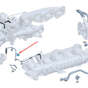 MERCEDES-BENZ C W204 Vacuum Line A2740701800 ORIGINAL