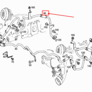 MERCEDES-BENZ C Coupe C205 RH Engine Coolant Feed Line A2762006051 ORIGINAL