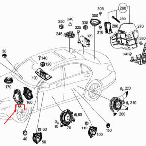 MERCEDES-BENZ S W222 Front Left Speaker Footwell Frame A2225450219 ORIGINAL