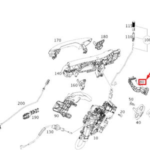 MERCEDES-BENZ AMG GT X290 Rear Right Door Lock Bracket A2907330200 ORIGINAL