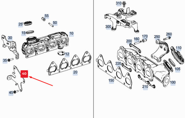MERCEDES-BENZ A W177  Particulate Filter Bracket A6541420140 ORIGINAL