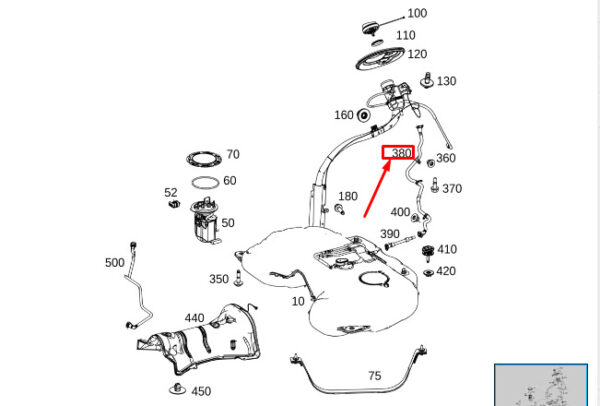 MERCEDES-BENZ GLS X167 Fuel Bleed Line A1674701901 ORIGINAL