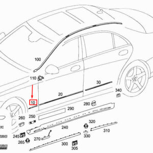 MERCEDES-BENZ S W222 Front Left Fender Trim Strip A2226901662 ORIGINAL
