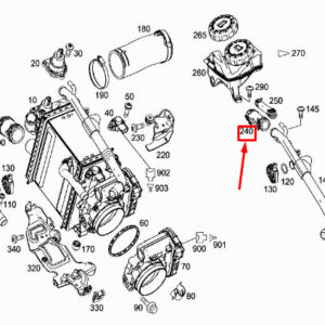 MERCEDES-BENZ S W222 Engine Coolant Water Return Pipe A1772000300 ORIGINAL