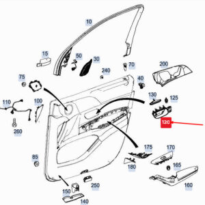 MERCEDES-BENZ GLE W167 Left Inner Opening Handle A1677601900 ORIGINAL