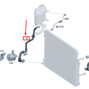 MERCEDES-BENZ C S206 Coolant Filling Hose A2065010501 ORIGINAL