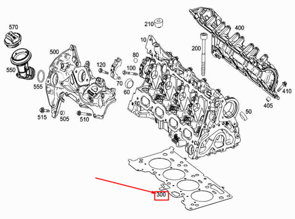 MERCEDES-BENZ A W177 Engine Cylinder Head Gasket A2820160400 ORIGINAL