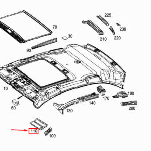 MERCEDES-BENZ GLC X253 Front Left Roof Absorber A2536925100 ORIGINAL