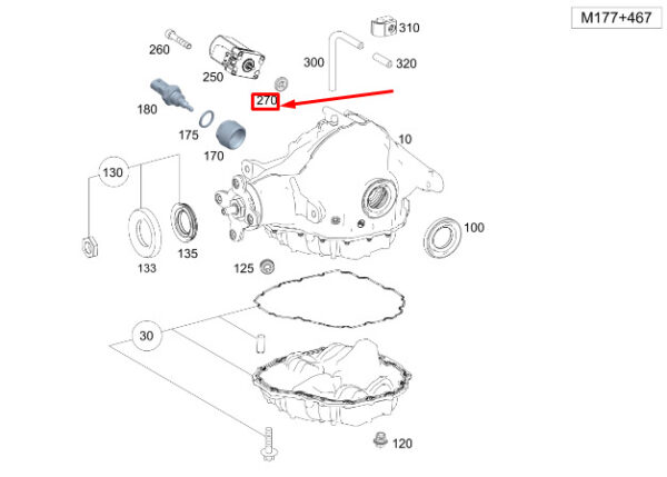 MERCEDES-BENZ GLS X167 Rear Differential Sealing Boot A2902950200 ORIGINAL