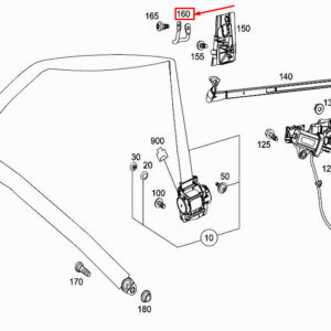 MERCEDES-BENZ C Coupe C205 Right Seatbelt Guide Bracket A2058602800 ORIGINAL