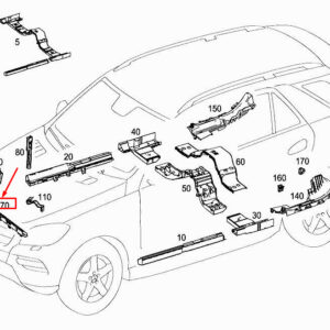 MERCEDES-BENZ ML W166 Front Engine Cable Duct A1665460280 ORIGINAL