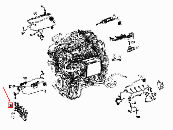 MERCEDES-BENZ S W222 Engine Cable Duct A6541592200 ORIGINAL