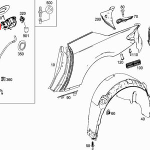 MERCEDES-BENZ SL R231 Rear Tank Filler Recess A2316300067 ORIGINAL