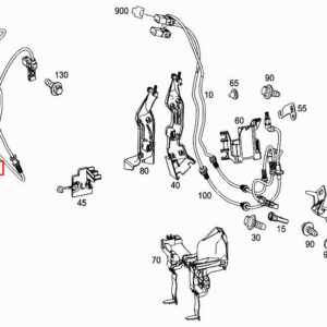 MERCEDES-BENZ S W222 Front RH Brake Wear Sensor Wiring A2225403605 ORIGINAL