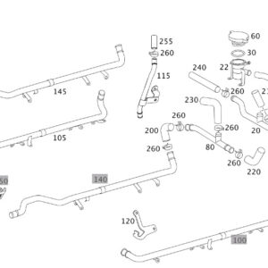 MERCEDES-BENZ CL C215 Engine Coolant Hose A2750982083 ORIGINAL
