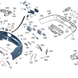 MERCEDES-BENZ AMG GT X290 Rear Bumper Carrier Mount A0008850500 ORIGINAL
