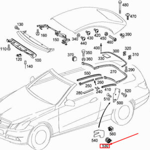 MERCEDES-BENZ E Cabrio A207 Folding Top Tolerance Ring A2077740095 ORIGINAL
