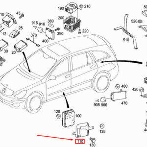 MERCEDES-BENZ R W251 Sound Amplifier Bracket A2515400840 ORIGINAL