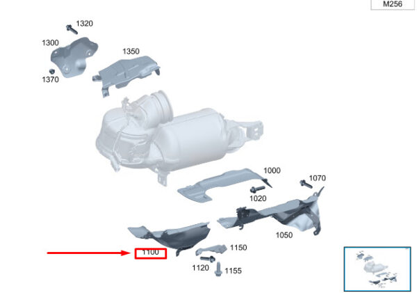 MERCEDES-BENZ S W223 Exhaust System Screening Plate A2562034800 ORIGINAL