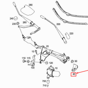 MERCEDES-BENZ R W251 Wiper Fire Wall Bracket A2516201414 ORIGINAL