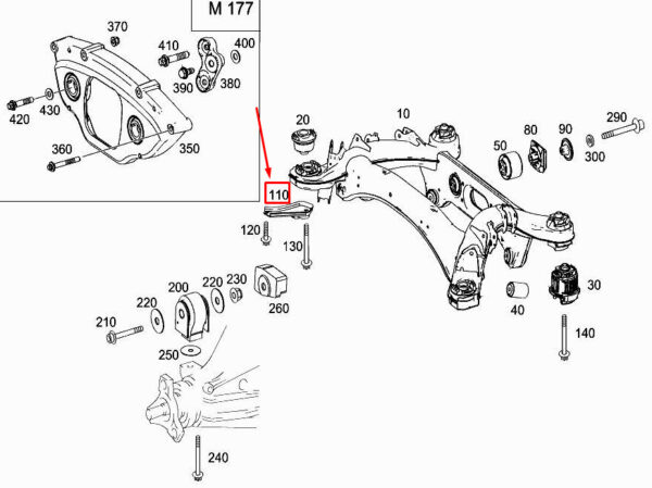 MERCEDES-BENZ E W213 Rear Left Axle Stop Plate A2133204801 ORIGINAL