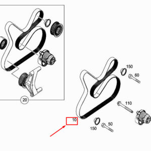 MERCEDES-BENZ CITAN W415 Engine Poly-V-Belt A0039937796 ORIGINAL
