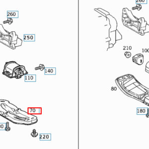 MERCEDES-BENZ E W210 Rear Engine Support Bracket A2102421201 ORIGINAL