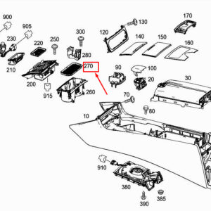 MERCEDES-BENZ CLS C218 Stowage Compartment Insert A2186890196 ORIGINAL