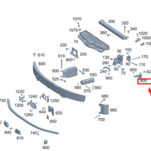 MERCEDES-BENZ EQS V297 LH Bumper Impact Bar Bracket A2976207301 ORIGINAL