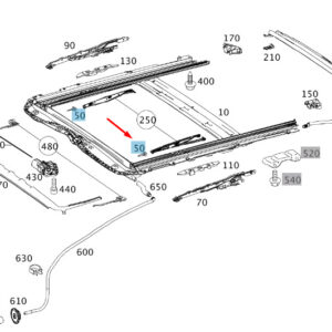 MERCEDES-BENZ E W212 Sliding Rood End Stop A2187820086 ORIGINAL