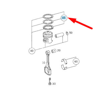 MERCEDES-BENZ CL C215 Engine Piston Ring A1370300124 ORIGINAL